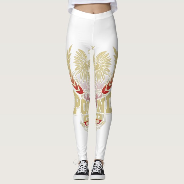 Polish Pride Shirt Eagle Poland Dyngus Day Parade Leggings (Vorderseite)