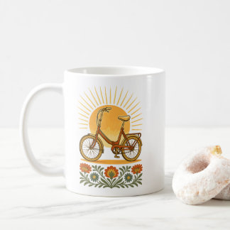 Polish Retro Bike Folk Sunset Kaffeetasse