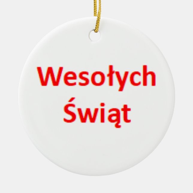 polish wesolych swiat keramik ornament (Vorne)