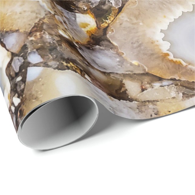 Polished Geode Stones Geschenkpapier (Rolleneckpunkt)