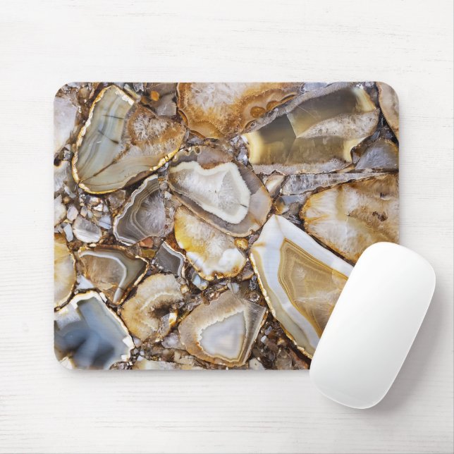 Polished Geode Stones Mousepad (Mit Mouse)