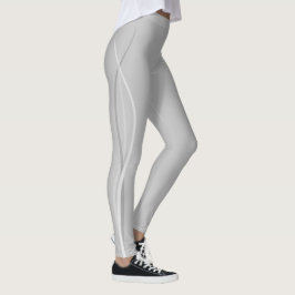 Polite graue minimale Schweblinien Grafik Leggings