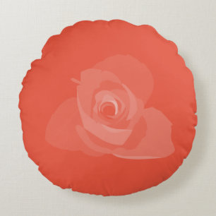 Polite Transparente moderne Kunst des Weißen Roses Rundes Kissen