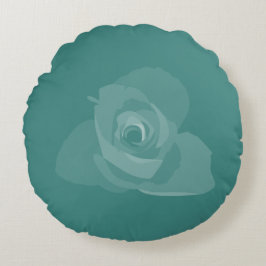 Polite Transparente moderne Kunst des Weißen Roses Rundes Kissen