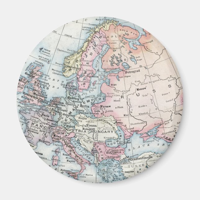 Political Map of Europe 1916 Magnet (Vorne)