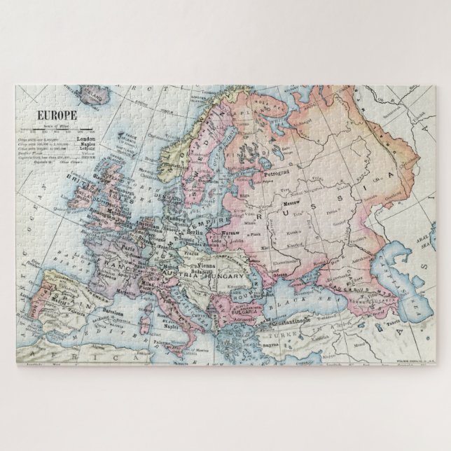 Political Map of Europe 1916 Puzzle (Horizontal)