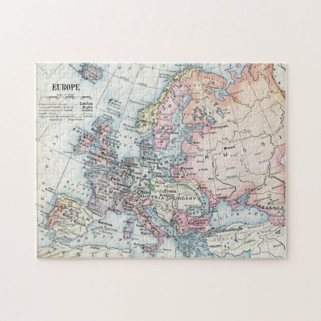 Political Map of Europe 1916 Puzzle (Horizontal)
