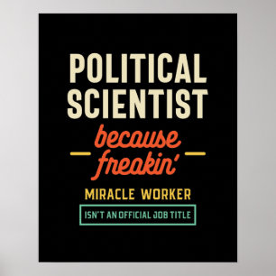 Political Scientist Official Job Title Poster