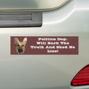 Politics German Shepherd Dog Will Bark The Truth Autoaufkleber