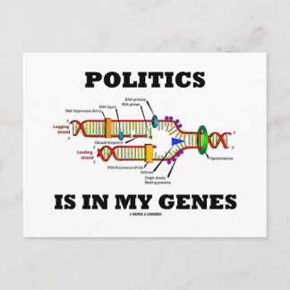 Politik liegt in meinem DNA-Spaß Postkarte