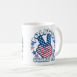 Politik macht mir Angst, Friedenszeichen Kaffeetasse
