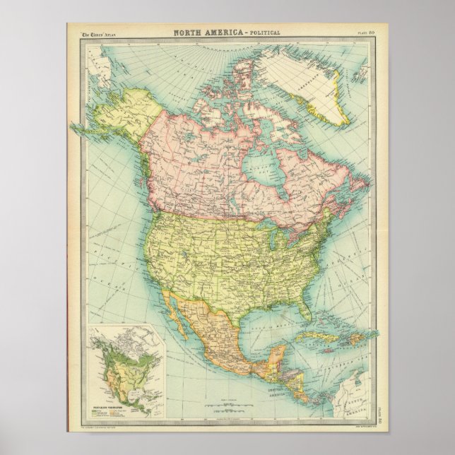 Politik Nordamerikas Poster (Vorne)