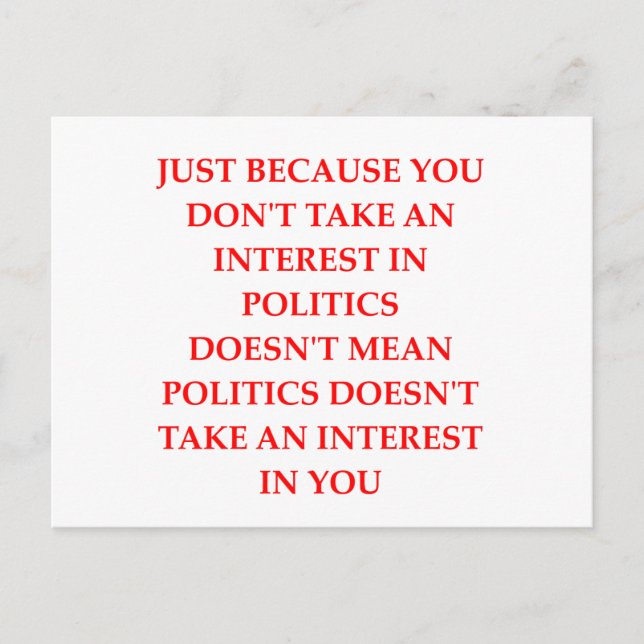 POLITIK POSTKARTE (Vorderseite)