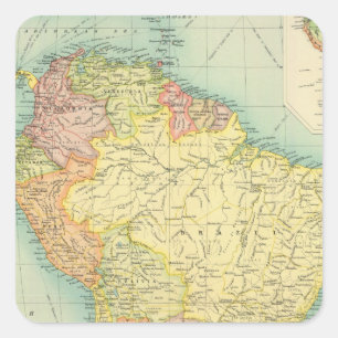 Politik Südamerikas Quadratischer Aufkleber