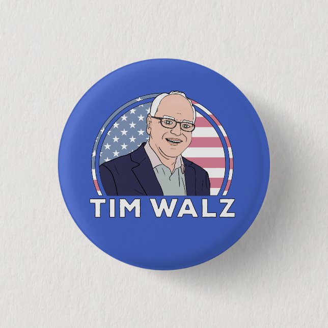 Politik Tim Walz Button (Vorderseite)