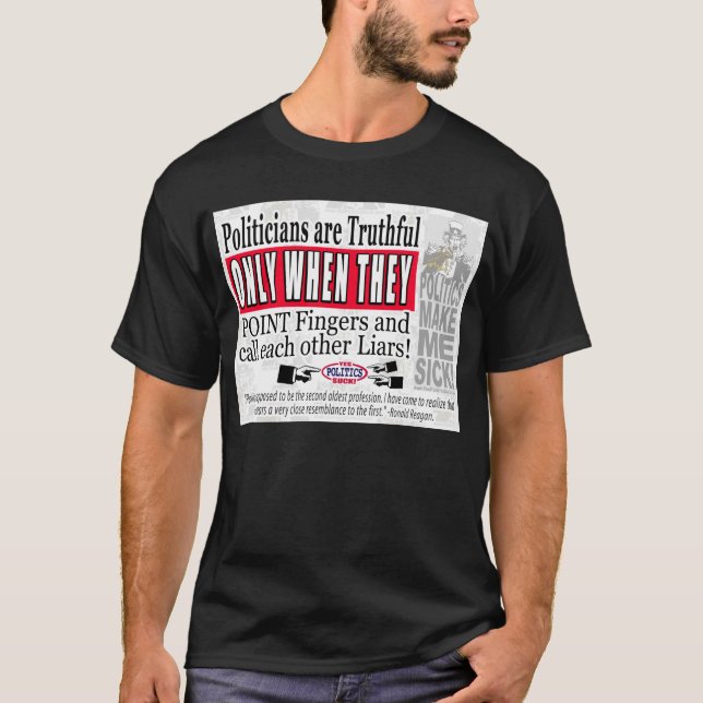 Politiker-Lüge - dunkles Kleid T-Shirt (Vorderseite)