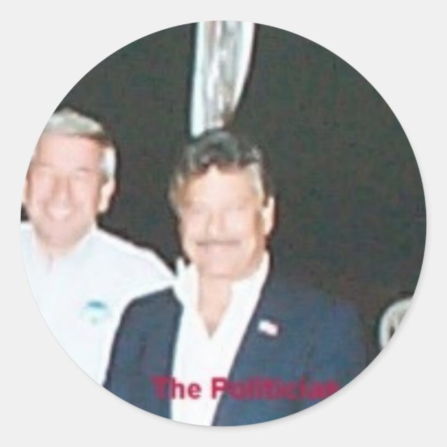 Politiker Runder Aufkleber (Vorderseite)
