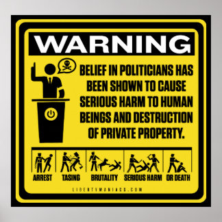 Politiker warnen Poster