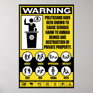 Politiker warnen Poster