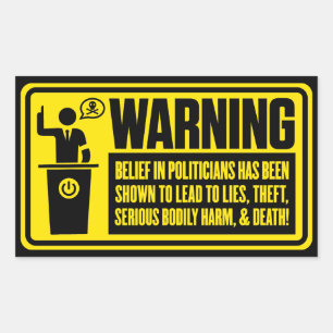 Politiker warnen Sticker