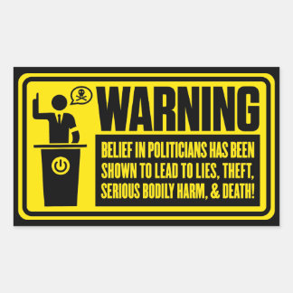 Politiker warnen Sticker