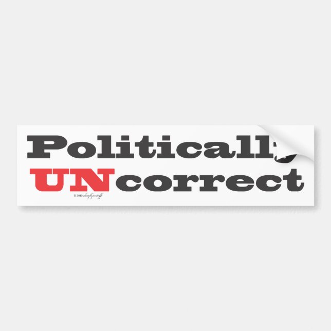 politisch UNcorrect 1.ai Autoaufkleber (Vorne)