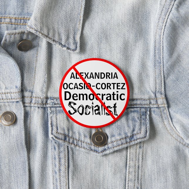Politische Anti-Alexandria Ocasio-Cortez Button (Beispiel)