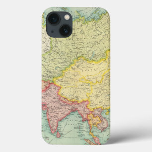 Politische Atlaskarte Asiens iPhone 13 Hülle