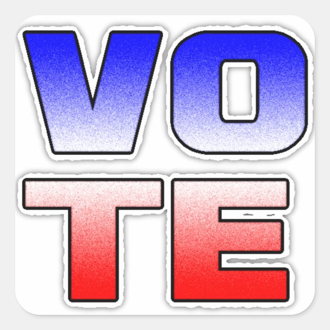 Politische Aufkleber für die Wahl (Vorderseite)