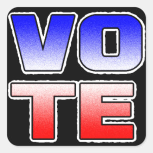 Politische Aufkleber für die Wahl