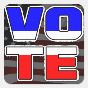 Politische Aufkleber für die Wahl