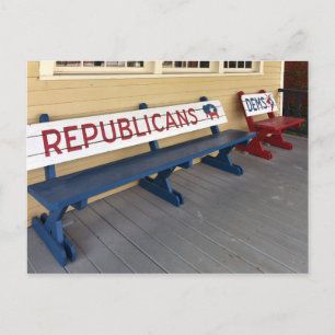 Politische Bänke in Missouri Postkarte