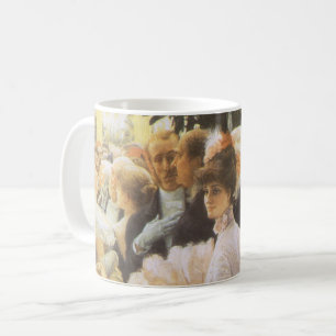 Politische Dame von James Tissot, Vintage Viktoria Kaffeetasse