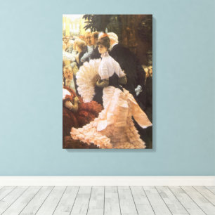 Politische Dame von James Tissot, Vintage Viktoria Leinwanddruck