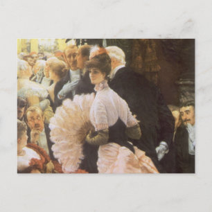 Politische Dame von James Tissot, Vintage viktoria Postkarte