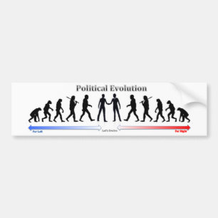 Politische Evolution Autoaufkleber
