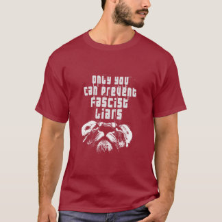 Politische Front-Back-Aktion gegen faschistische L T-Shirt