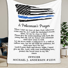 Politische Gebet-Thin-Blue-Line-amerikanische Flag Fleecedecke