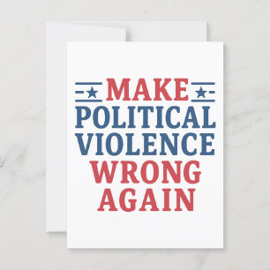 Politische Gewalt wieder falsch machen Postkarte
