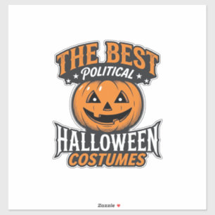 Politische Halloween-Kostüm-Kürbis-Vintage-Shirt_ Aufkleber