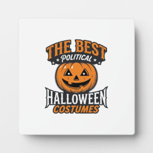 Politische Halloween-Kostüm-Kürbis-Vintage-Shirt_ Fotoplatte