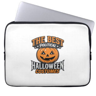 Politische Halloween-Kostüm-Kürbis-Vintage-Shirt_ Laptopschutzhülle