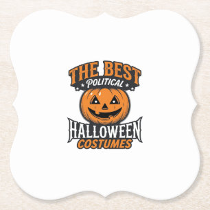 Politische Halloween-Kostüm-Kürbis-Vintage-Shirt_ Untersetzer