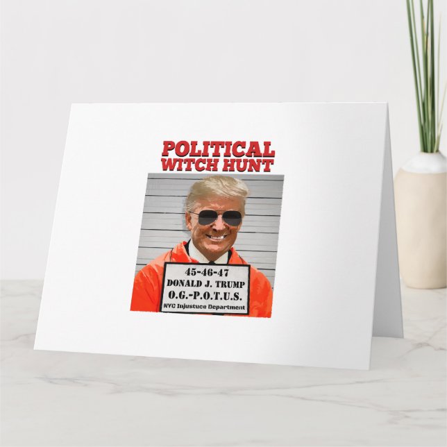 Politische Hexenjagd auf Donald Trump Karte (Vorderseite)