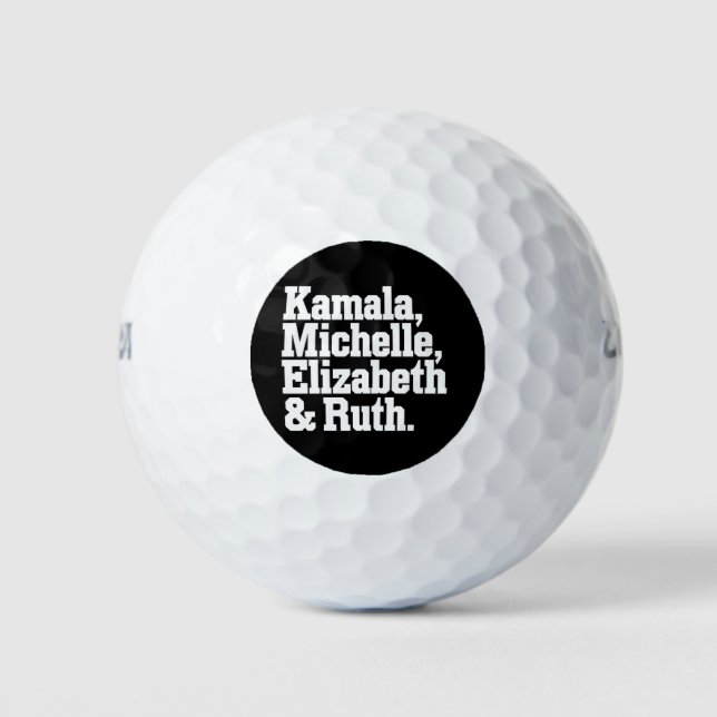 Politische Kamala Michelle Elizabeth Ruth Golfball (Vorderseite)