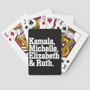 Politische Kamala Michelle Elizabeth Ruth Spielkarten