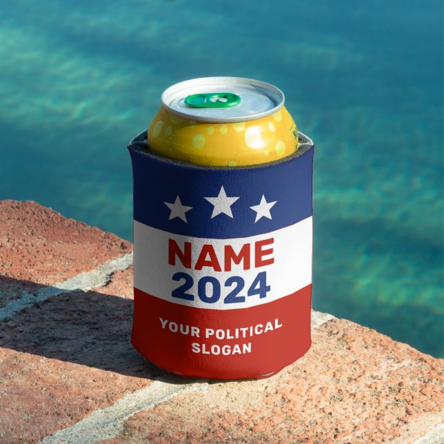 Politische Kampagne 2024 Rot-Blau-Wahlen in den US Dosenkühler (In Situ Pool)