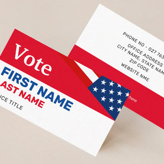 Politische Kampagne der US-Flagge - Elegante Visit Visitenkarte