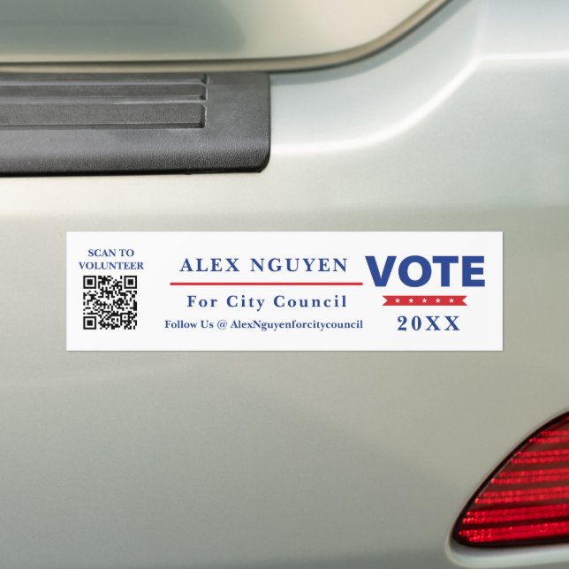 Politische Kampagne QR-Code  Autoaufkleber (Auf Auto)