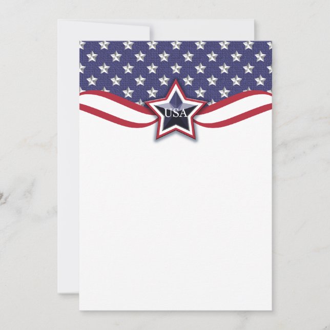 Politische Kampagne Wahl Patriotic 4. Juli Einladung (Vorderseite)